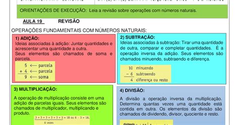 OperaÇÕes Com NÚmeros Naturais MatemÁtica TÂnia Maria