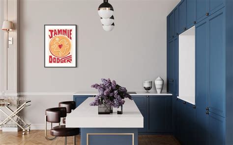 Jammie Dodger Biscuit Art Print Kitchen Wall Art Art For Etsy