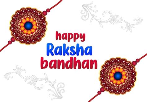 Feliz Desenho De Fundo De Raksha Bandhan Vetor Premium