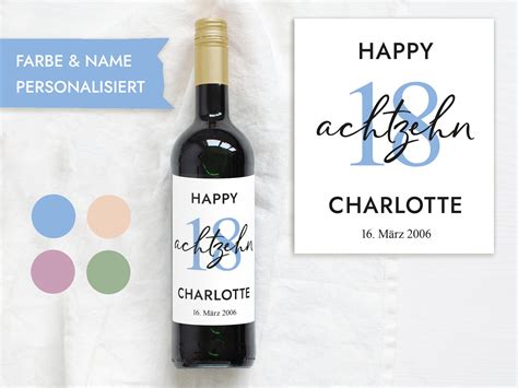 Geburtstag Geschenk Personalisiertes Flaschenetikett Wein Flaschen