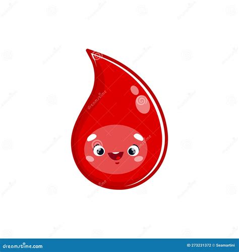 Personaje Vectorial Del Personaje De Gota De Sangre De Dibujos Animados