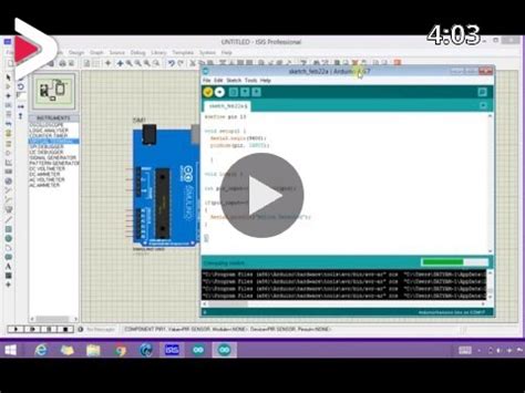 Pir sensor arduino simulation in proteus دیدئو dideo