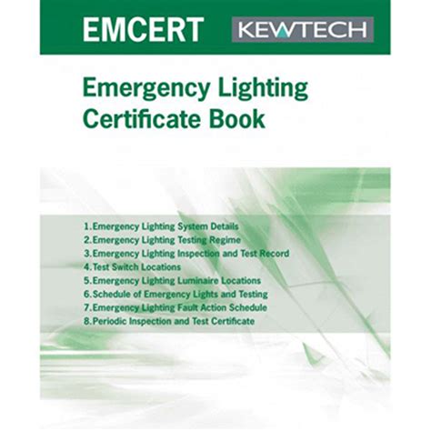 Electrical Supplier Emcert Emergency Lighting Certification Book