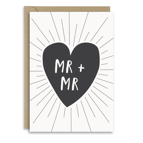 Mr And Mr Card Gay Wedding Card Mifkins