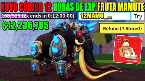 Novo C Digo Horas De Exp Code Fruta Mamute Todos Os C Digos