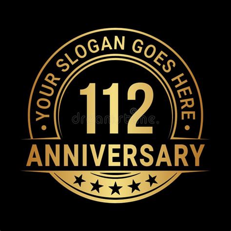 112 Years Anniversary 112th Anniversary Logo Design Template Vector