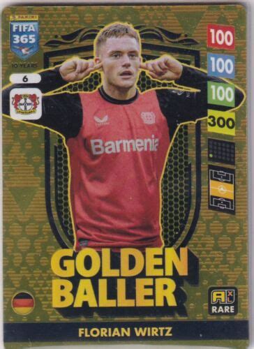 Panini Adrenalyn XL Fifa 365 2025 Numéro 6 Florian Wirtz Doré Baller eBay