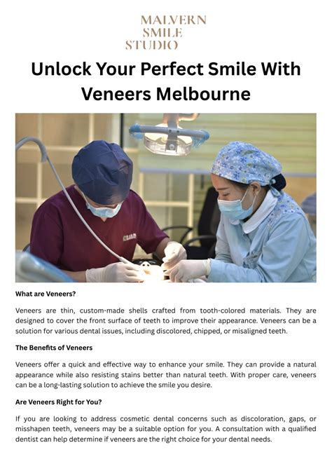 Ppt Unlock Your Perfect Smile With Veneers Melbourne Powerpoint