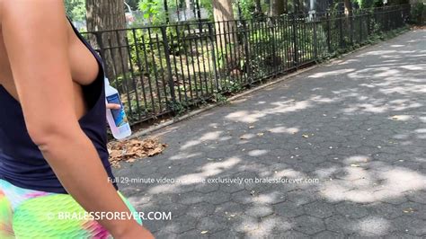 BralessForever Flashing Her Ass On The Street The Butt