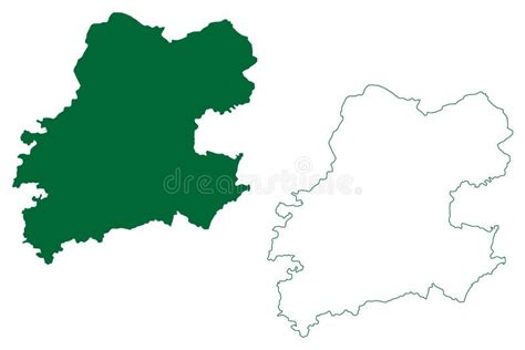 Mau District Uttar Pradesh State, Republic of India Map Vector ...