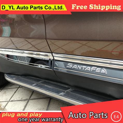 Chrome Body Side Door Molding Trim For Hyundai Santa Fe Ix High