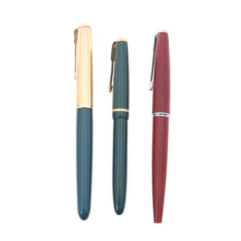 Images for 2413010. A COLLECTION OF THREE VINTAGE PARKER FOUNTAIN PENS ...