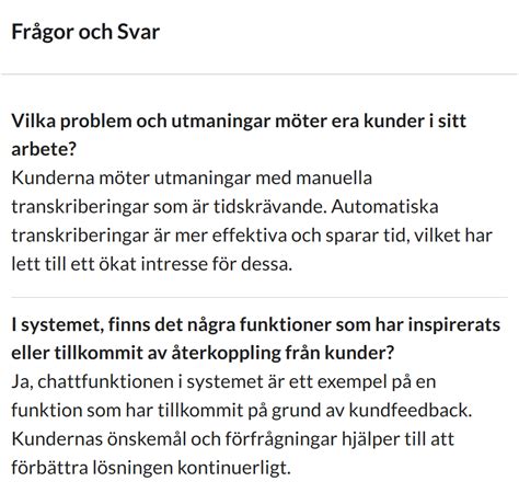 Automatiska Fr Gor Och Svar Effektiviserar Intervjuer