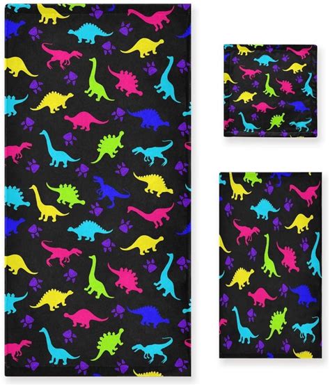 Bestwell Stylish Cute Colors Dinosaurs Soft Luxury Decorative 3 Pieces