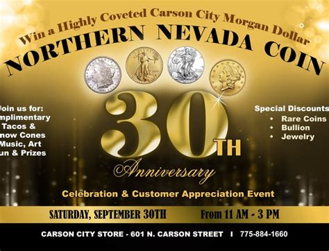 Northern Nevada Coin 30th Anniversary Party - Visit Carson City