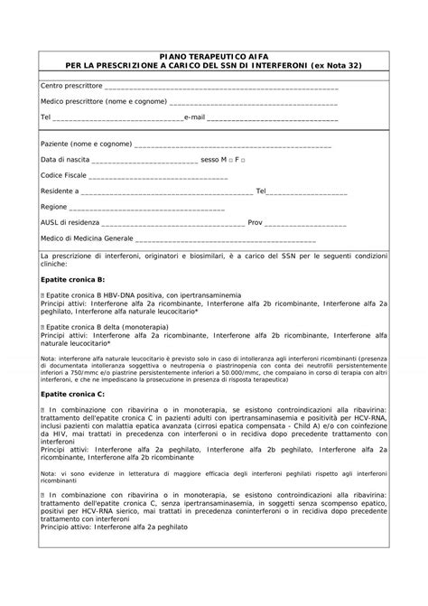 PIANO TERAPEUTICO AIFA - Studio Medico Torrino
