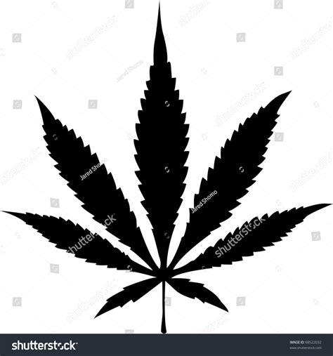 Cannabis Leaf Silhouette Vector Stock Vector (Royalty Free) 68522032 ...