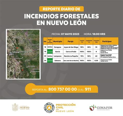 Protección Civil Nl On Twitter Incendios Forestales En Nl 🌲🔥👨‍🚒