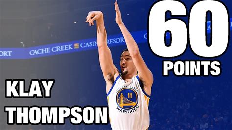 Klay Thompson CAREER HIGH 60 POINTS in 29 Minutes | 12.05.16 - YouTube