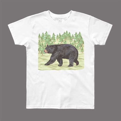 Bear Shirt Black Bear Shirt Wildlife Shirt Kids Bear T Etsy