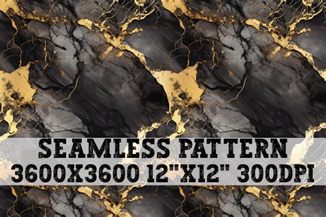 Black & Gold Marble Seamless Pattern Graphic by Dirty South Graphics ...