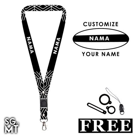 Jual Bisa Satuan Lanyard Custom Nama Printing Full Sisi Ukuran Cm