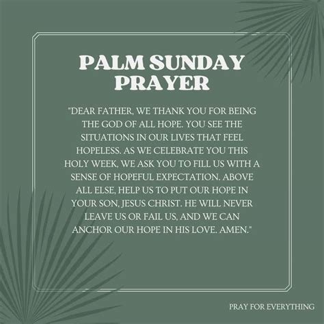 12 Palm Sunday Prayers