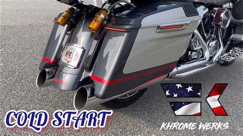 Cold Start With Khrome Werks Exhaust Stre Et Glide Cvo Walk