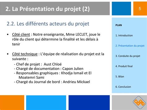 PPT Présentation finale du projet PowerPoint Presentation free