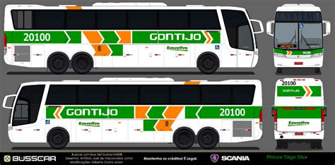 Jum Buss 360 Gontijo DESENHO ONIBUS BRASIL