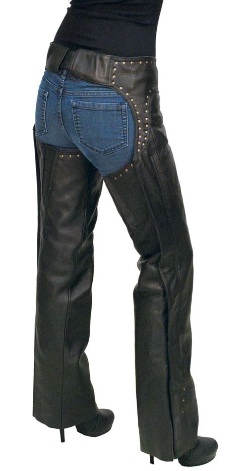 Rivet Trim Naked Leather Western Chaps Maker Of Jacket