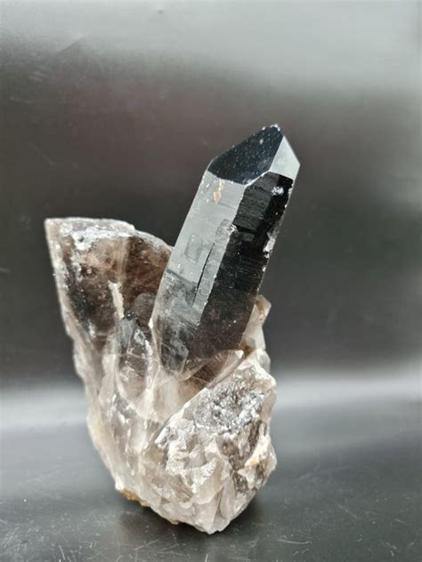 Smokey Quartz Cluster Deep Black Brazil Smokey Quartz Catawiki