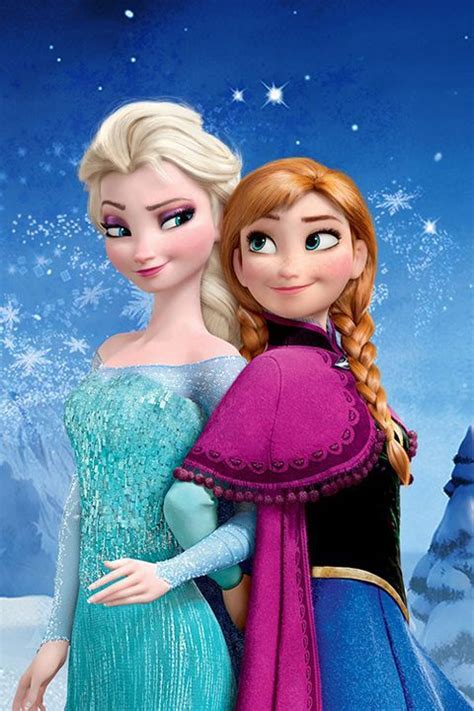 Two Frozen Princesses Standing Next To Each Other