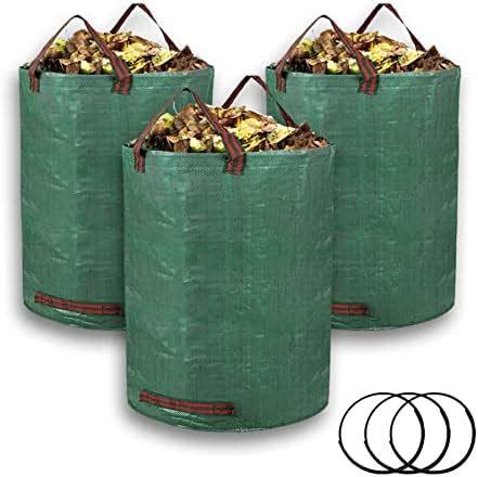 Amazon Jardineer 3 Pack 30 Gallon Leaf Bags Pop Up Trash Can