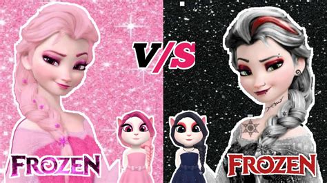 My Talking Angela 2 ️‍🔥 Angela Vs Pink Elsa 🩷 ️ Vs Black Elsa 🖤 ️ Cosplay Makeover💄 Youtube