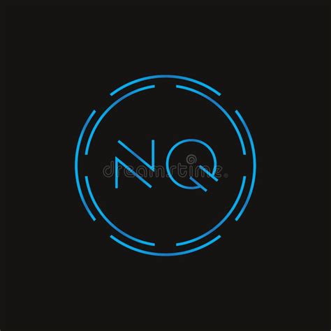 Initial Letter Nq Logo Design Vector Template Digital Abstract Nq