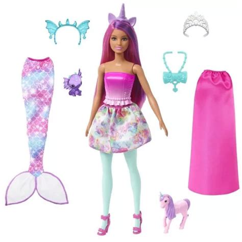 BARBIE COFFRET POUPEE Il Etait Une Fois Transformable En Sirene Ou