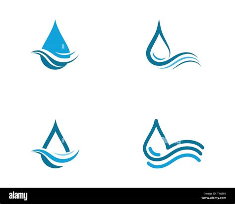 Water Drop Logo Template Vector Illustration Design Stock Vector Image