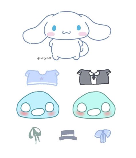 Cinnamoroll paper doll templateee | Paper dolls, Paper doll template ...