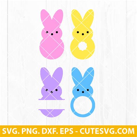 Easter Peeps Svg Easter Svg Easter Bunny Svg Happy Easter Svg