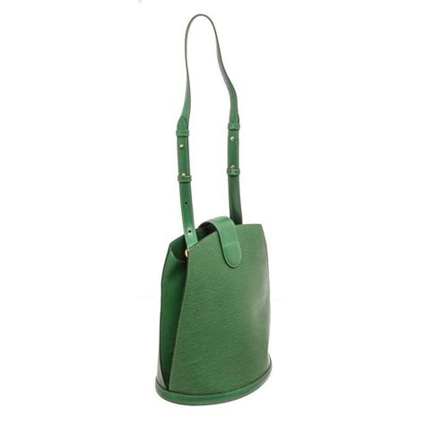 Louis Vuitton Green Epi Leather Cluny Shoulder Bag With Gold Tone Hardware At 1stdibs