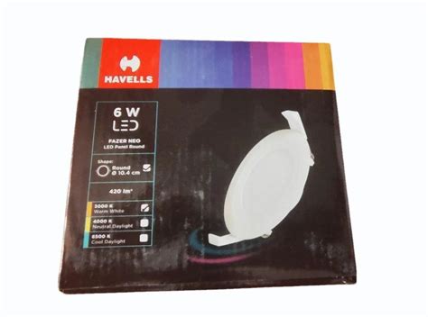 Havells Fazer Neo LED Round Panel Light 3000 K Warm White At Rs 295