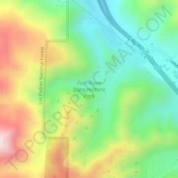 Fort Tejon State Historic Park topographic map, elevation, terrain