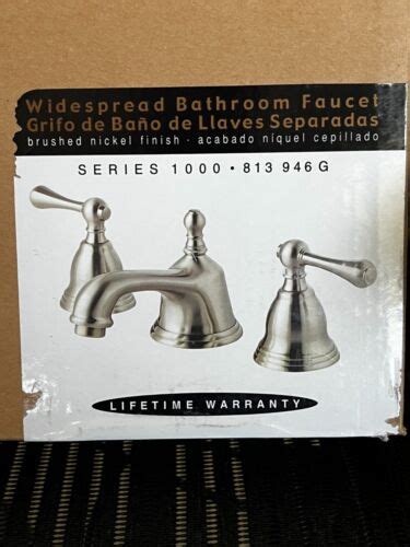 Pegasus 1000 Series Widespread 2 Handle Low Arc Bath Faucet Brushed