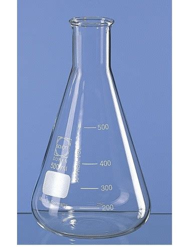 Erlenmeyer Flask Ml Duran Narrow Mouth Beaded Rim Graduation