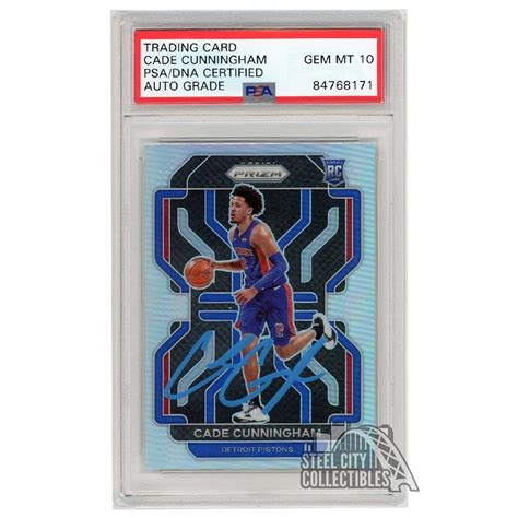 Cade Cunningham 2021 22 Panini Prizm Silver Autograph Rookie Card 282