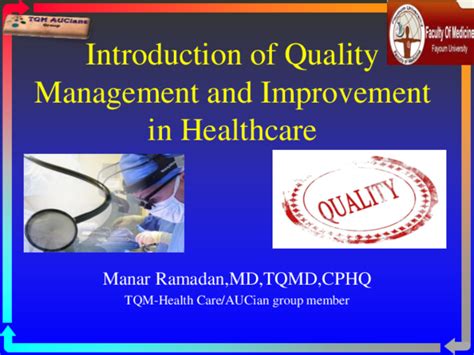 Ppt Introduction Of Quality Managemnet And Improvement In Healthcare