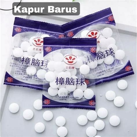 Jual Kapur Barus Putih Kamper Baju Bola Pengharum Lemari Pakaian Rak