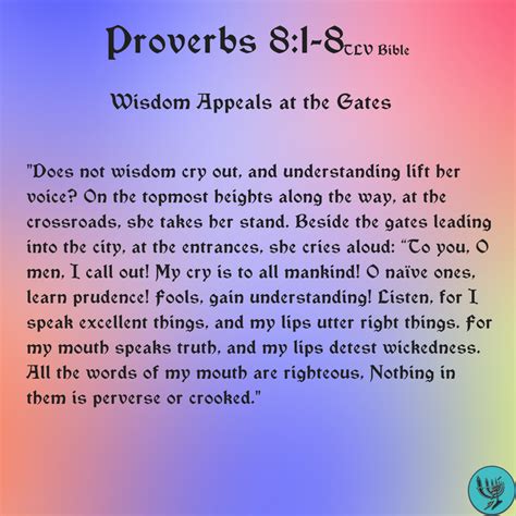 Todays Proverb Proverbs 8 The Crossroads Cry Out Crying The Voice