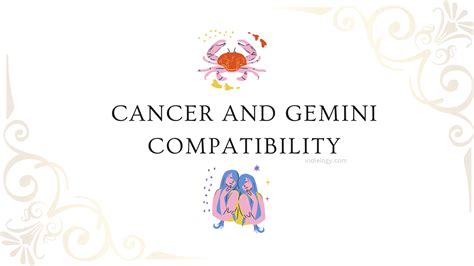 Cancer and Gemini Compatibility - Indielogy